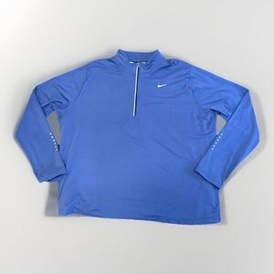 Nike Running Dri-FIT Half Zip Pullover Blue Men’s 2XL  Long Sleeve